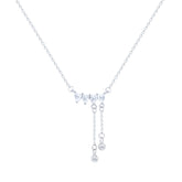 عصفور كريستال سلسلة فضة عيار 925 بتصميم كمثري مرصع بالزركون